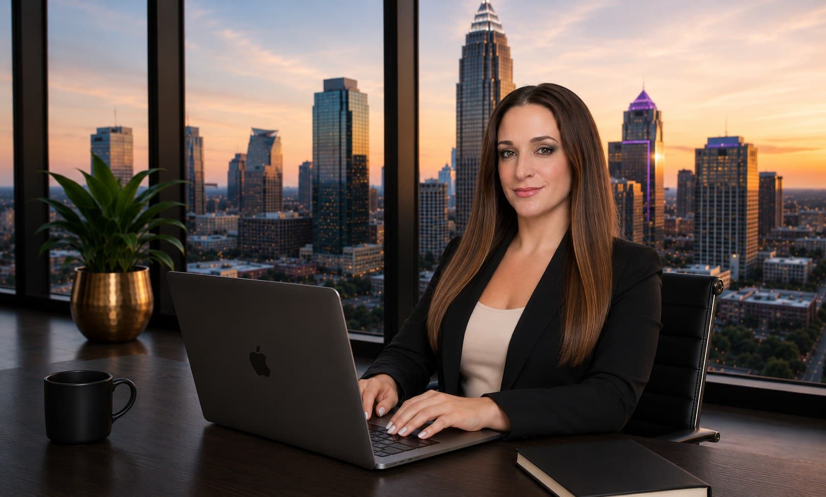 Lauren O'Brien, founder and lead strategist at Revive Resume LLC, at her desk